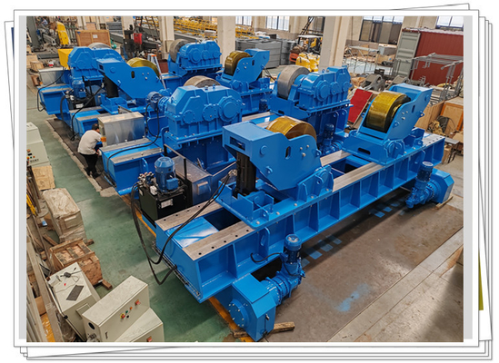 Staalrol motoriseerde reis 800T Lasrolbed voor offshore windtoren Dia tot 12m
